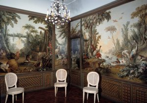 Jean Baptiste Huet (1745-1811) tarafından dekore edilmiş Demarteau oturma odasının görünümü by Jean Baptiste Huet