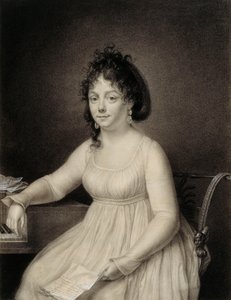 Oturan, üç çeyrek uzunlukta, Muhtemelen Sanatçının Ailesinin Bir Üyesi, Sol Elinde Bir Mektup Tutarak ve Sağ Kolunu Bir Piyanonun Kenarına Yaslayarak, 1820