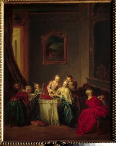 Tuvalet Boyama Jean Baptiste Pater (1695-1736) 18. yüzyıl Güneş. 0.47x0.37 m Paris, Louvre Müzesi
