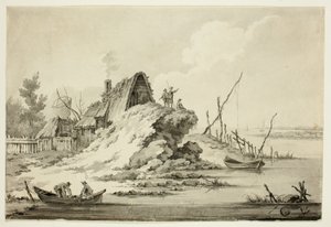 Rustik Sahil Manzarası by Jean Baptiste Le Prince