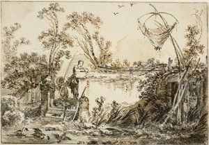 Varie Vedute del Gentile için Frontispiece için Çalışma by Jean Baptiste Le Prince
