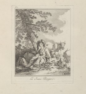 Genç Çoban, Kuzey Halklarının Çeşitli Giysilerinden ikinci tabak by Jean Baptiste Le Prince