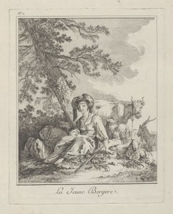 Genç Çoban, Kuzey Halklarının Dalgıç Kıyafetlerinden ikinci plaka, 1765 by Jean Baptiste Le Prince