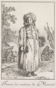 Moskova Banliyölerinden Kadın, 1768. by Jean Baptiste Le Prince