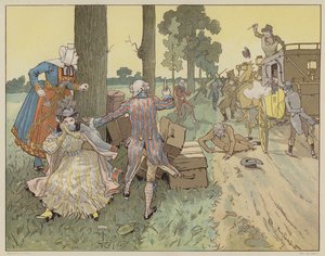 Quatrelles tarafından yazılan La Dame de Gai-Fredon için illüstrasyon by Jean Baptiste Marie (after) Pierre