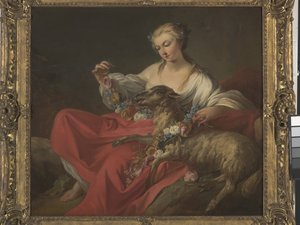 Favori Kuzu (Le Mouton Favori) (tuval üzerine yağlıboya) by Jean Baptiste Marie Pierre