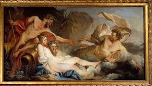 Phaecians adasında Ulysses. Jean Baptiste Pierre