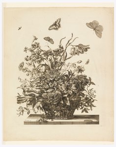 Tabak 10, Sepetteki Çiçeklerden by Jean Baptiste Monnoyer