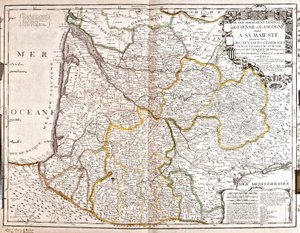Guyenne ve Gascogne Haritası (Fransa