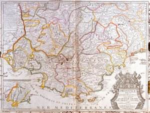 Provence Haritası (Fransa) (Gravür