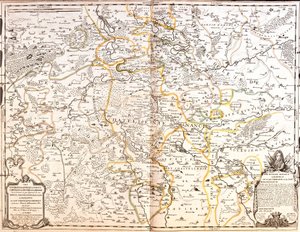 Nancy Bölgesi Haritası (Fransa) (Gravür by Jean-Baptiste Nolin