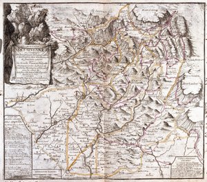 Cevennes Haritası (Fransa) (Gravür by Jean-Baptiste Nolin