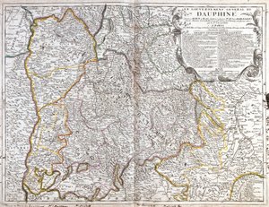 Dauphine Haritası (Fransa) (Gravür by Jean-Baptiste Nolin