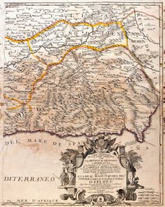 Granada Eyaleti (İspanya) Haritası (Gravür by Jean-Baptiste Nolin