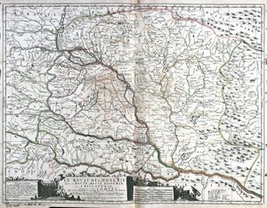 Macaristan Krallığı Haritası (Gravür by Jean-Baptiste Nolin