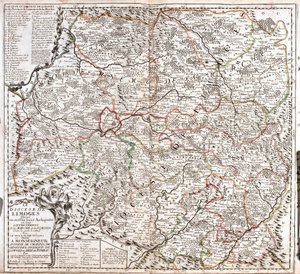 Limoges (Fransa) piskoposluk haritası (Gravür by Jean-Baptiste Nolin