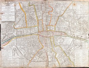 Paris ve banliyölerinin yol haritası by Jean-Baptiste Nolin