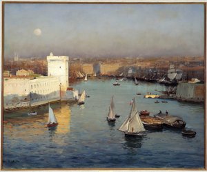 Jean Baptiste Olive (1848-1936) Dim. 50x73 cm Zorunlu söz: Koleksiyon vakfı, de provence, Marsilya by Jean Baptiste Olive