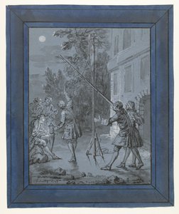 Ayda bir hayvan / Un Animal dans la Lune Jean de La Fontaine'in fablları için çizimler (seri başlığı) by Jean Baptiste Oudry
