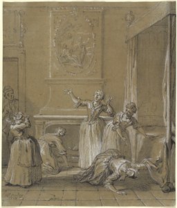 Sakladığımız ev sahibinin cesedini buluyoruz by Jean Baptiste Oudry