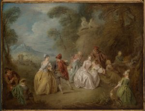 Bir Parkta Saray Sahnesi by Jean Baptiste Pater