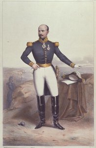 General Louis Jules Trochu (1815-96) (renkli taş) by Jean Baptiste Perrot
