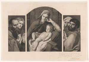 Üç Parçalı: Kucağında İsa ile Meryem ve iki havariden oluşan iki grup by Jean Baptiste Pierre Michiels (signed by artist)