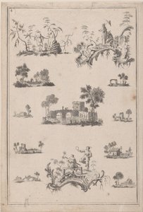 Chinoiserie Süsleri, ca. 1770. by Jean Baptiste Pillement