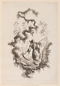Dal Altında Tırpanlı Figür by Jean Baptiste Pillement