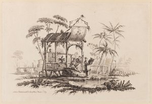 Bir Yapının Altındaki Rakamlar by Jean Baptiste Pillement