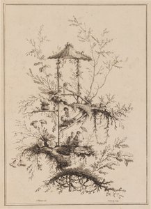 Chinoiserie Temsilleri Setinden Plaka by Jean Baptiste Pillement