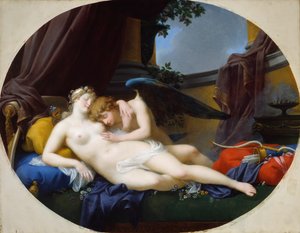 Aşk Tanrısı ve Ruh, 1828. by Jean Baptiste Regnault