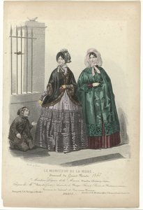 Le Moniteur de la Mode, 1845, No. 95: Palto ve Kapris (...) by Jean Baptiste Reville