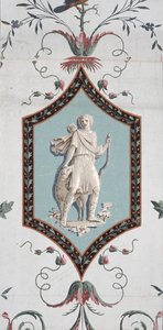 Arabesk duvar kağıdı tasarımı (detay) (ayrıca bkz. 254542) by Jean Baptiste Réveillon