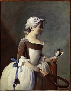 Raketli ve Raketli Kız (tuval üzerine yağlı boya, c.1737) by Jean Baptiste Simeon Chardin