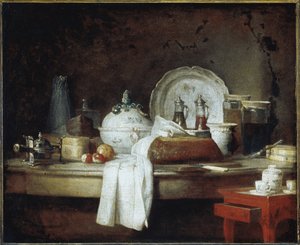 Subayların Kargaşası veya Öğle Yemeği Tatlısından Kalanlar (tuval üzerine yağlı boya, c.1763) by Jean Baptiste Simeon Chardin