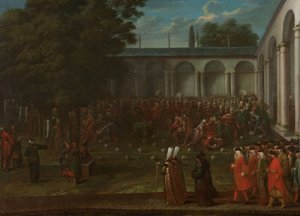 Cornelis Calkoen, Sultan III. Ahmed ile Seyircisine Giden Yolda, c.1727-30
