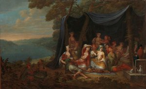 Çadır Altında Türk Saraylılarla Fête champêtre, c.1720-37