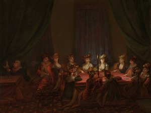 Ermeniler Partisi Oyun Kağıtları Kart oyununda Ermeni şirketi by Jean Baptiste Vanmour