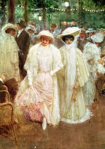 Paris Bahçeleri veya Gecenin Güzelleri, 1905 (1997 detayı) by Jean Beraud