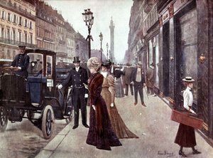 Paris'te rue de la Paix, c. 1900 (resim) by Jean Beraud