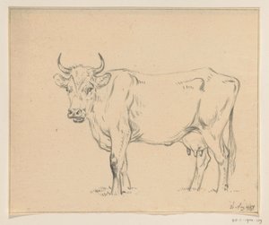 Ayakta inek, solda by Jean Bernard