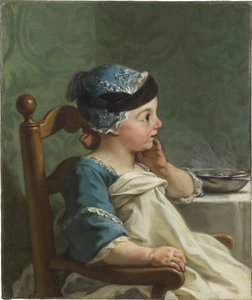 Mama sandalyesindeki çocuk - Çocuk Sandalyesindeki Çocuk, Restout, Jean-Bernard (1732-1797). tuval üzerine yağlıboya by Jean Bernard Restout