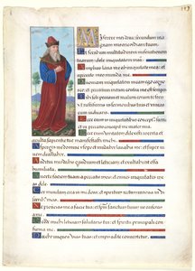 Saatler Kitabından Bir Yaprak: Kral David, c. 1500. by Jean Bourdichon