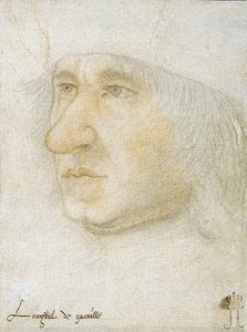 Louis Malet de Graville (1438-1516), Fransa Amirali par Bourdichon, Jean (1457-1521) portresi. Kağıt üzerinde siyah tebeşir ve iyimser, boyut : 16,9x12,7, 15. yüzyıl sonu, Devlet İnziva Yeri, St. Petersburg by Jean Bourdichon