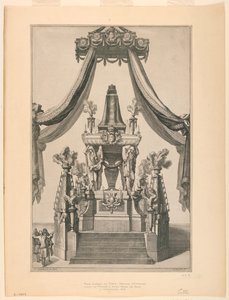 Avusturya Maria-Theresa Katafalk, Notre Dame, Paris by Jean Bérain, the Elder