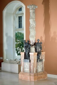 Monument to the heart of Anne, lord then first Duke of Montmorency (1493-1567), connetable of France, with allegories of Justice, Peace and Abundance. Bronze sculpture and white marble by Jean Bullant (1515/1520-1578), Martin Lefort (known from 1562 to 158