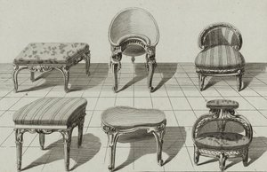 Tabourets, Bidets de Toilette, Marchepied, 1770