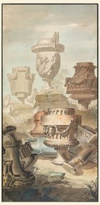 Çizim, Harabe Fantezisi: Vazolar ve Küpler, 1770