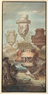 Çizim, Harabe Fantezisi: Vazolar ve Küpler, 1770